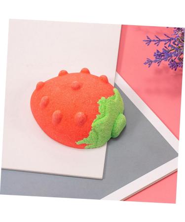 4pcs Strawberry Bath Ball - Natural Foaming Bath Salt with Essential Oils | Cute & Relaxing Bathing Experience - Buy Online on GoSupps.com