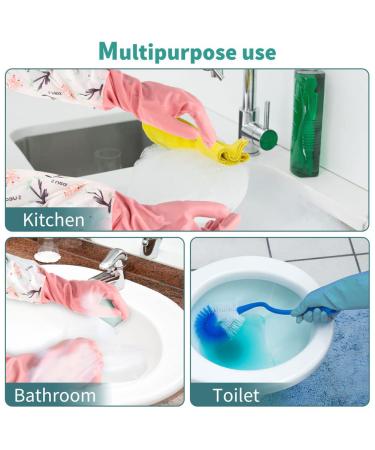 50cm Waterproof Rubber Cleaning Gloves with Long Cuff - 2 Pair Set, Style 6 - Buy Online on GoSupps.com