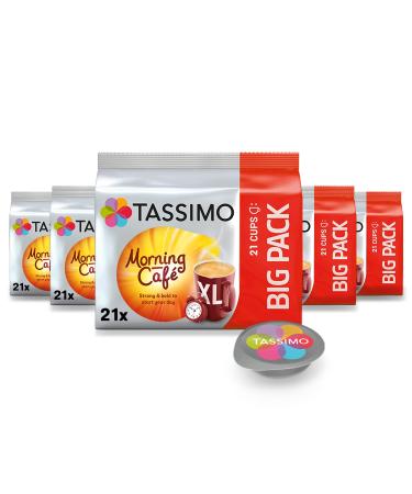 Buy Tassimo Capsules Morning Caf & Latte Macchiato - 105 Coffee Capsules Bundle | International Shipping Available - Buy Online on GoSupps.com