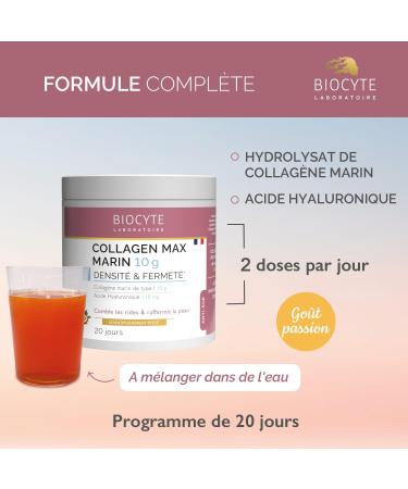 BIOCYTE Collagen Max Marin - Anti-Aging and Youth Skin Supplement - Marine Collagen and Hyaluronic Acid - 10 g - 20 Days of Use - Buy Online on GoSupps.com