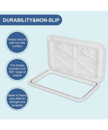 ECOTRIC 24 x 14 Deck Marine Access Hatch & Lid | Durable Boat Hatch with Strong 180 Hinge & Recessed Handle | Ideal for Marine, Caravan, RV | White (606mm x 353mm) - Buy Online on GoSupps.com