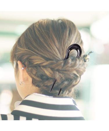 Frcolor 3Pcs U-Shaped Hair Forks - Chinese Style Hair Clips & Pins for Stylish Women | Elegant Hair Jewelry Accessories - Buy Online on GoSupps.com