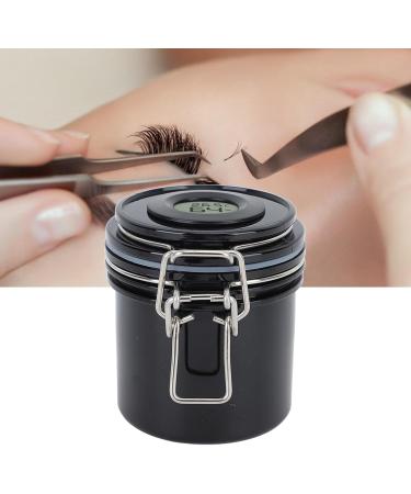 Eyelash Glue Storage Jar Eyelash Glue Storage Container Large Screen 200ml Stainless Steel Sealed Large Capacity Ctivated Carbon for Eyelash Shop (Black) - Buy Online on GoSupps.com