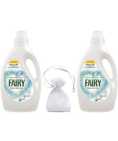 Fairy Original Fabric Softener 83washes 2.905L Fabric Conditioner Huggably Soft for Sensitive Skin 2Pk + Our Gift for You: Organza Bag Size: 9x7x0.1cm - Buy Online on GoSupps.com