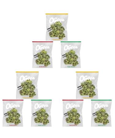 9 x ogeez Krunch crispy chocolate piece in weed optics - 3 different varieties - Relax it s Just Chocolate + Heartforcards shipping protection