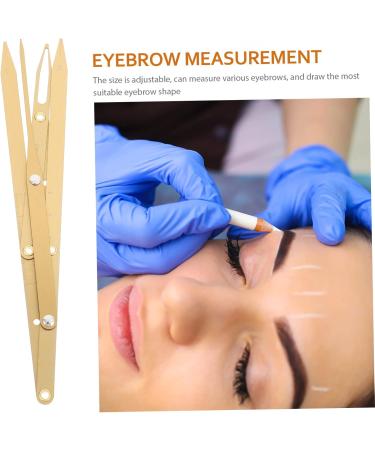 SOESFOUFU Eyebrow Ruler Tool 1pc Caliper Steel Golden Positioning Tools Sliding Mean Measuring Makeup Stainless Ratio Metal Dies 25x5x0.6cm Golden - Buy Online on GoSupps.com