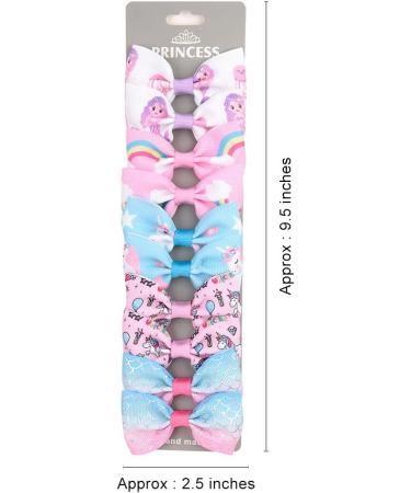 40PCS Unicorn Baby Girls Hair Bows Alligator Clips - Grosgrain Ribbon Barrettes for Kids - Buy Online on GoSupps.com