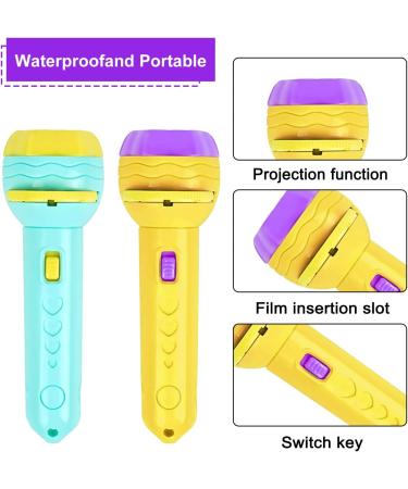 Children's Projector Flashlight - 2-Piece Set with 80 Fun Patterns for Kids Aged 2-8 | Perfect Gift for Girls | Energy Class A++ - Buy Online on GoSupps.com
