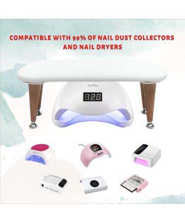 Professional Nail Technician Arm Rest for Acrylic Nails - Elbow Hand Cushion Stand in White Leather - Buy Online on GoSupps.com