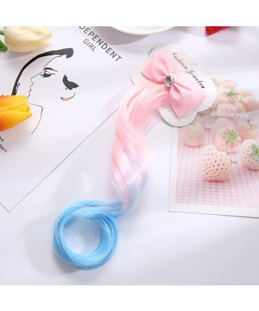 Sioppkik 3pcs Curls Hair Extension Clips - Colorful Princess Hair Accessories for Girls | Perfect for Parties & Styling - Buy Online on GoSupps.com