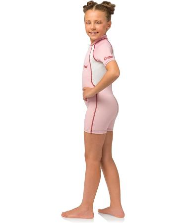 Cressi Kids Neoprene 1.5mm Short Sleeve Swimsuit - Large Pink | Ages 2-10 | Boys & Girls | Designed in Italy - Buy Online on GoSupps.com