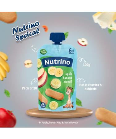 Nutrino apple banana biscuit 10 x 100g Banana 100g 100 g (Lot de 10) - Buy Online on GoSupps.com