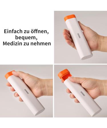 Optimized 7-Grid Pill Box for Vitamins & Medication - Portable Tablet Organizer in Orange & Gray - Buy Online on GoSupps.com