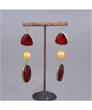 Earrings for Women Natural Color Sea Shell Red Crystal Earrings for Women Hilarity Earrings for Women - Buy Online on GoSupps.com