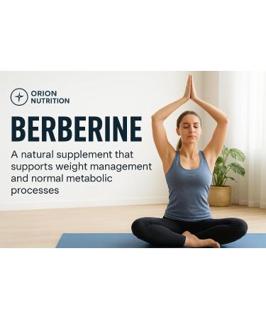 Orion Nutrition Berberine HCl 1200mg 60 Vegetarian Capsules - Gluten Free & Non-GMO - Buy Online on GoSupps.com