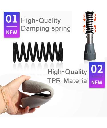 Crutches for Adults Underarm Underarm Crutches for Adjustable Underarm Adult Crutches with Damping Spring Height Adjustable Heavy Duty Avoid Armpit Swelling Pain 2X Crutches Ti Lucky Star - Buy Online on GoSupps.com