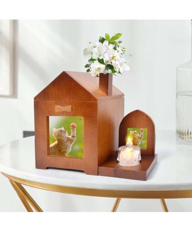 3 in 1 Dog Ashes Box Set Wooden Urns for Dogs Ashes with Urns Necklace (Heart) Monument Candle Holder Ashes Casket Keepsake Memorial Gift with Picture Frame Cremation Box for Cats Rabbit Small Pets Ashes Box+necklace Heart - Buy Online on GoSupps.com