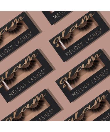 Melody Lashes | Ultra Fluffy Natural Eyelashes | Vegan & 25x Reusable | Soft Cotton Band for All Eye Shapes - Violet - Buy Online on GoSupps.com