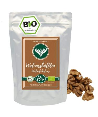 Azafran ORGANIC Walnuts - Walnut halves peeled 1kg 1 kg (1 pack)