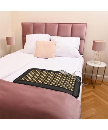 BL-81 Jade Tourmanium Heat Mat - Infrared Heating Mat with Tourmaline & Jade Stone Underbed Topper for Pain Relief & Relaxation - Buy Online on GoSupps.com