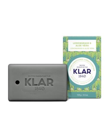 Klar Soap Solid Conditioner - Lemongrass & Aloe Vera for Oily Hair - 100g | Ideal for Fine Quickly Greasy Hair - Buy Online on GoSupps.com