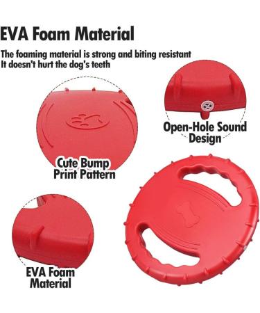 Skrtuan Dog Frisbee for Medium & Large Dogs - Interactive Squeaky Toy for Swimming & Outdoor Fun - Buy Online on GoSupps.com