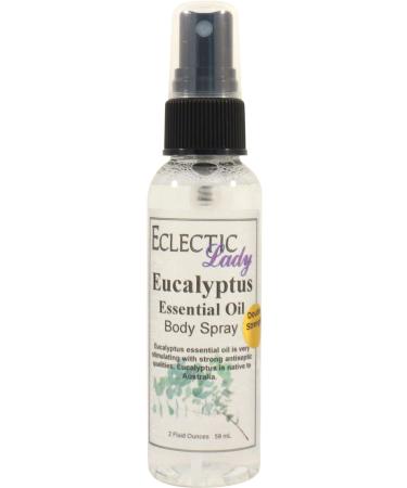 Eucalyptus Essential Oil Body Spray (Double Strength) 2 ounces Body Mist for Women with Clean Light & Gentle Fragrance Long Lasting Perfume with Comforting Scent for Men & Women Cologne with 2 Fluid Ounces (Double Strength)