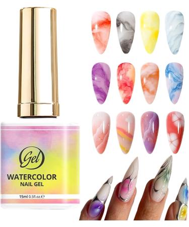 Marble Nail Ink Long-Lasting Glue Natural Spreading Effect Nail Gel - For Spring Summer Valentine's Day Birthday Party Holiday Home Travel Women Girls - Buy Online on GoSupps.com