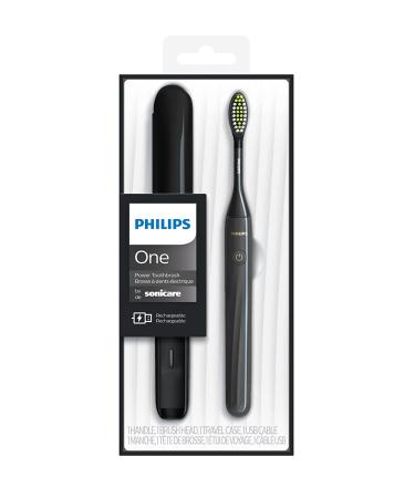 Philips One by Sonicare Rechargeable Toothbrush - Shadow Black HY1200/06 - Buy Online on GoSupps.com
