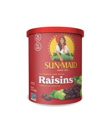 Sun-Maid Natural California Sun Dried Raisins Snack | 13 Ounce Can | Whole Natural Dried Fruit | No Sugar Added | Naturally Gluten Free | Non-GMO 13 Ounce (Pack of 1)