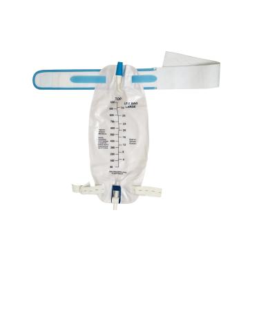 3 Pack ViDava Leg Bag Urinary Drainage Bag, 32 Oz with 18 Tubing, Anti-Reflux Valve, and 1 Deluxe Fabric Leg Bag Strap - Buy Online on GoSupps.com