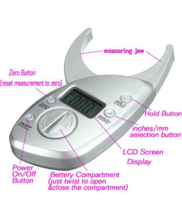 Qiorange Digital Body Fat Caliper - LCD Skin Fold Analyzer - Buy Online on GoSupps.com