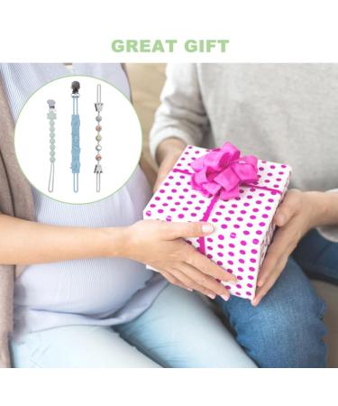 Divono 3-Piece Silicone Baby Pacifier Chain | Soft Stylish & Eco-Friendly | Perfect for Boys & Girls - Buy Online on GoSupps.com