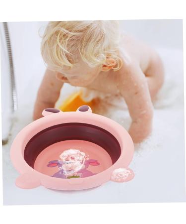 Anneome Folding Foot Basin Wash Basin Washbasin Travel Folding Basin Folding Basin Basin Washing Basin Outdoor Water Basin Portable Folding Basin 33X31X10CM Pink - Buy Online on GoSupps.com