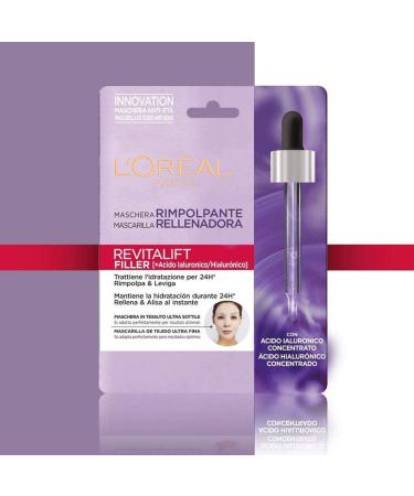  L'Oreal Paris L'Or al Paris Revitalift Filler Fabric Mask Fabric Mask Regrettable Anti---Summer with Technology Side Effect Leather Enriched with Hyaluronic Acid 30G Pack of 3 - Buy Online on GoSupps.com