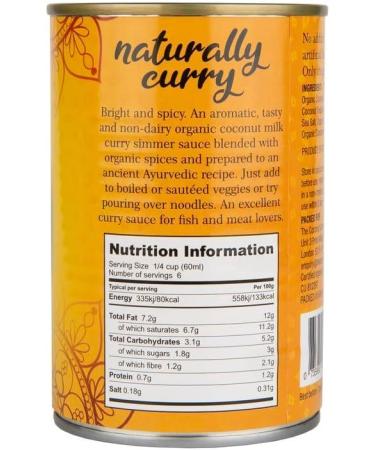 The Coconut Company Organic Yellow Coconut Curry Sauce Perfect for pouring over vegetables noodles or your favourite dish Sweeter Note and Slightly Spicy 400ml (Pack of 6) - Buy Online on GoSupps.com