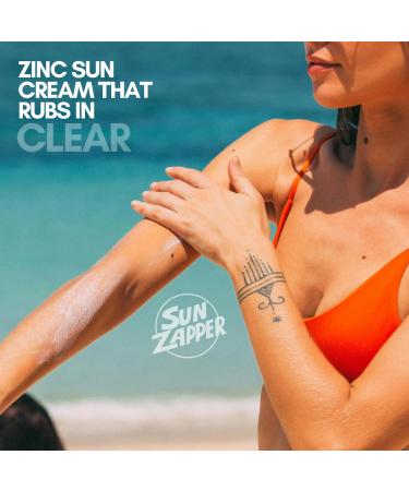 Sun Zapper Sunscreen Cream SPF 50+ Clear Zinc Lotion 100ml - Best Protection for All Skin Types | International Shipping - Buy Online on GoSupps.com