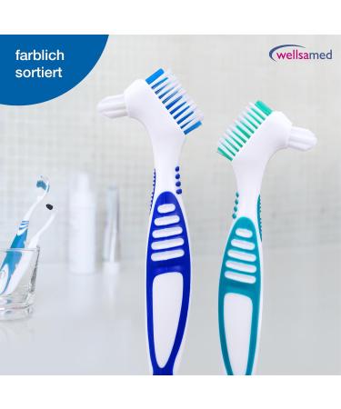 Wellsamed Durebrush Extra Clean Prosthesis Brush - Professional Prosthetic Toothbrush for Superior Cleaning | Color-Sorted | 1 Piece - Buy Online on GoSupps.com