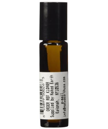 Amber Glass Bottle with Roll On Applicator and Black Cap - 10 ml. (1 Unit)