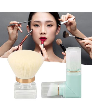 Dual Ended Makeup Brush 2pcs Strong Powder Grasping Loose Powder Brush Storage Box 360 Degree Rotation for Blusher - Buy Online on GoSupps.com