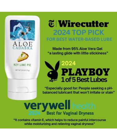 Aloe Cadabra Key Lime Pie Organic Personal Lubricant - 2.5 oz | Best Lube for Women Men & Couples - Buy Online on GoSupps.com