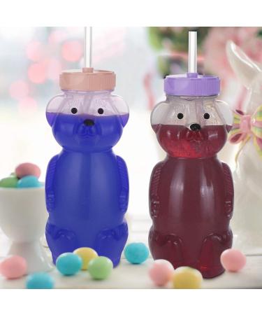 Honey Bear Straw Cups 8oz - 2 Pack, Food-Grade BPA Free Therapy Sippy Bottles for Speech & Feeding Training, with Long Straws & Cleaning Tools - Buy Online on GoSupps.com