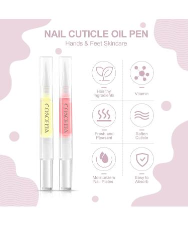 8Pcs Nail Cuticle Oil Pen Set for Nail Treatment - Natural Ingredients for Softening, Strengthening, and Nourishing Cuticles - Buy Online on GoSupps.com