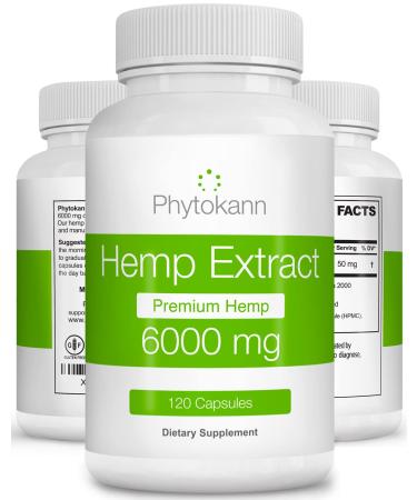 Hemp Oil Capsules 6000 Mg (120 Capsules | 120 Servings) - Hemp Oil Extract for Discomfort - Natural Stress Support and Immune Support with Omega 3 6 9 - Made in USA