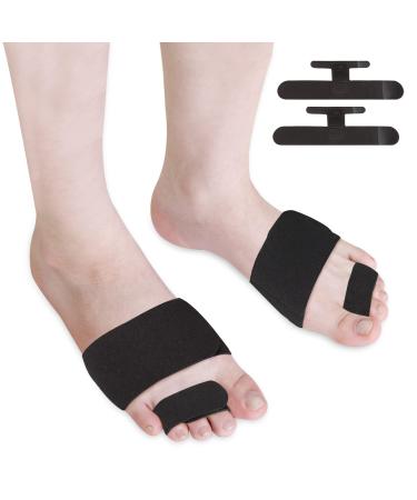 Kids Toe Walking Brace  Broken Splint Straightener AFO Foot Drop Corrector for Women & Men Improve Hammer Toe Walking  Adjustable Toe Strap for Left or Right Foot  Black (S-Pair) small