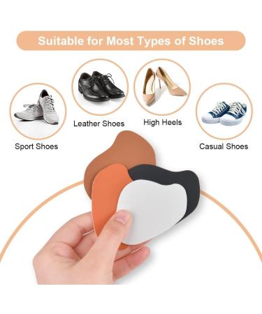 Flintronic 8 Pairs Microfiber Heel Repair Patch | Self Adhesive | Shoe Hole Prevention | Large & Small Sizes | Black White Brown Yellow - Buy Online on GoSupps.com