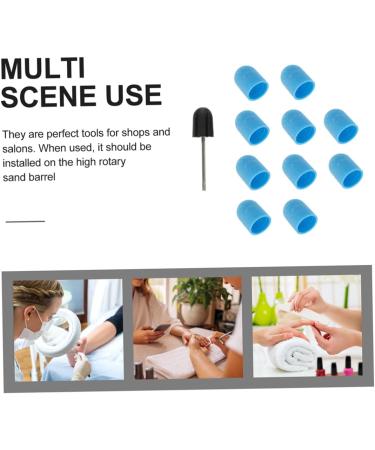 Housoutil 1 Set Nail Color Sand Cap Power Tools Nail Drill Bit Caps Electric Nail File Replacement Hand Wisking Tool Electric Manicure Grinding Head Sandblasting Manual Remover 2x1.5cm Blue 1 - Buy Online on GoSupps.com