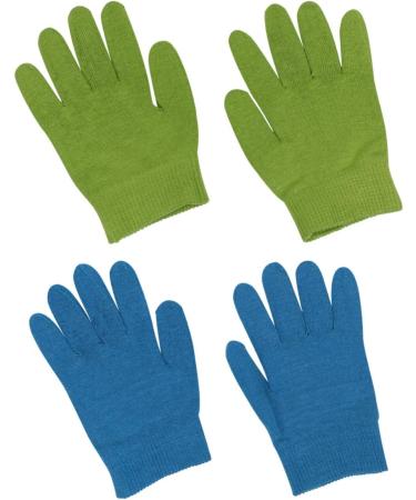 Moisturizing Gel Gloves for Dry Hands | Milists Spa & Beauty Care - 2 Pairs (Blue & Green) - Buy Online on GoSupps.com