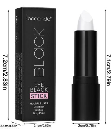 Drip Stick Eyeblack Sporting Eye Stick Football Colored Eye Black | Cream Sporting Face Paint for Baseball Softball Football Professional Halloween SFX Makeup Cosplay Pochy Black Eye Cream White - Buy Online on GoSupps.com
