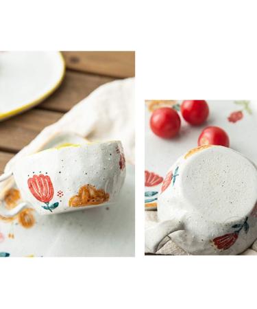 Cup Ceramic Coffee Cup and Saucer Nontoxic Wear Resistant Hard Unleaded Home Kitchen Office - Buy Online on GoSupps.com